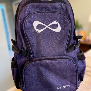 Nfinity purple shimmer backpack: cheer, sports or school